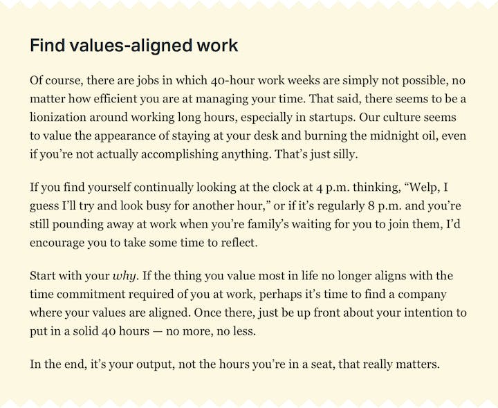 How to Work a 40-Hour Week