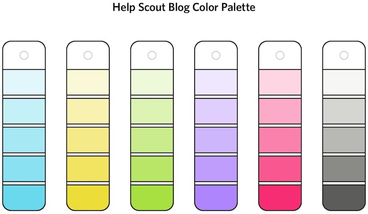 Help Scout blog palette