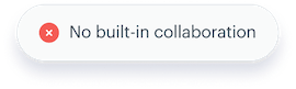No built-in collaboration