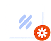 Illustration: Help Scout logo interlocked with Zapier logo